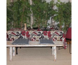 LOMBOK Nappe 70% coton 30% polyester enduit 250X150 Burnt russet SUD ETOFFE