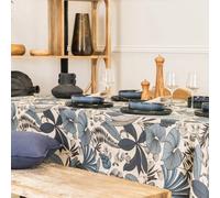LOMBOK Nappe 70% coton 30% polyester enduit 250X150 Marine SUD ETOFFE
