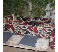 LOMBOK Nappe 70% coton 30% polyester enduit 300X150 Burnt russet SUD ETOFFE