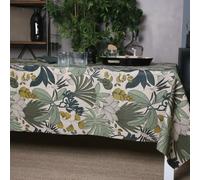 LOMBOK Nappe 70% coton 30% polyester enduit 300X150 Emeraude SUD ETOFFE