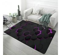 LOMDEM Tapis Chambre Garçon Adolescent Géométrique Illusion D'optique Fissure 3D Antidérapant Tapis De Sol pour Salon, Chambre Adolescent, Décoration De Salle E-Sport (Color 3,120x180 cm)