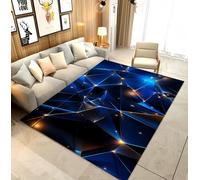 LOMDEM Tapis Gamer Sol en Flanelle Neon Géométrique Hexagone - Deco Chambre Ado Garçon/Fille, Tapis de Chambre Gaming 3D, Idéal pour Chambre Gamer et Décoration Moderne, 120x180 cm, Multi 5