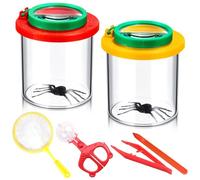 lomdung 2 Pièces Boite a Insecte pour Enfant, Ensemble de Attrape Insecte, Jouets Explorateur Extérieur Enfant, Loupes à Insectes Kit pour Enfants Outil d'Exploration de Nature Science