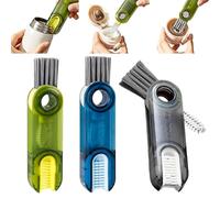 lomdung 3 Pièces 3 en 1 Brosse de Nettoyage de Couvercle de Tasse, Brosse de Nettoyage d'espace Multifonction, Portable Pratique et Puissant, Brosse pour Couvercles Petits Espaces et Pailles