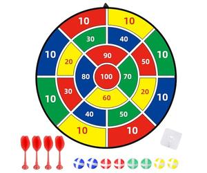 lomdung Jeu de Fléchettes pour Enfants, Flechettes de 29 Pouces avec 8 Balles Collantes, 4 Fléchettes Jeux de Flechette pour Enfants en Intérieur et en Extérieur Cadeau pour Les Enfant de 3 à 12 Ans