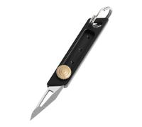 lomdung Porte-Clés Couteau, Couteau de Poche Multifonction, Mini Cutter Ouvre Colis, Couteaues Utilitaire, Box Cutter Retractable Portable, pour Camping, Randonnée, Voyage, Alpinisme(Noir)
