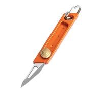 lomdung Porte-Clés Couteau, Couteau de Poche Multifonction, Mini Cutter Ouvre Colis, Couteaues Utilitaire, Box Cutter Retractable Portable, pour Camping, Randonnée, Voyage, Alpinisme(Orange)
