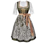 Lomeuuu Robe pour Femme De Style Vintage, Idéale pour Les Fêtes De La Bière, Costume d'halloween D'inspiration Victorienne (Green,M)