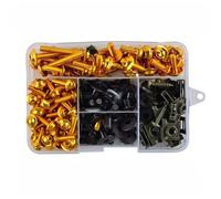 LOMGYHFD Vis Carenage Moto Compatible avec Suzuki Universel Moto Rondelles Ecrous Vis Assortiment Moto Carénage pour Boulon Kit Vis Carrosserie(Yellow)