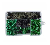 LOMGYHFD Vis Carenage Moto Compatible avec Suzuki Universel Moto Rondelles Ecrous Vis Assortiment Moto Carénage pour Boulon Kit Vis Carrosserie(Green)