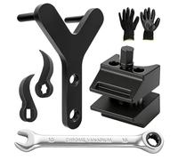 Lomhyve Kit d'extracteurs de bras de suspension 6 pièces, outil d'écartement à double tête pour jambe de force, séparateur de demi-essieu, extracteur de rotule, extracteur en Y en acier à haute teneur