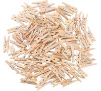 LOMIMOS 100 Pièces Mini Pinces de 2,5cm en Bois, Petite Pinces à Linge pour Polaroid Photo Travaux Manuels Séchager des Vêtements et des Chaussettes