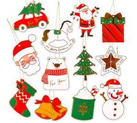 LOMIMOS 120 PCS Étiquettes Cadeau de Noël, Étiquettes en Papier de Joyeux Père Noël Chaussette Bonhomme de Neige ArbreEtiquettes pour Emballages Cadeaux Décoratifs