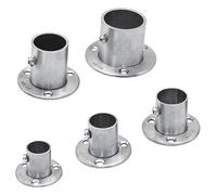 LOMNCHSG Supports pour tringles à Rideaux, Pack of 2 Stainless Steel Pole and Pipe Flange Bracket for Closet Rod and Shower Curtain 16-32mm(22mm)