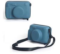 LOMO Étui de protection pour appareil photo Fujifilm Instax Wide 400, Instax Wide 400/210/300, sac de rangement rigide en EVA avec bandoulière, poche et cadres magnétiques, bleu, Étui de protection