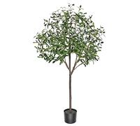 LOMOHOO Olivier Artificiel 150cm Plantes Artificielles Interieur Fausse Plante avec Pot, Arbres Artificiels Plante Verte Interieur Faux Arbre Decoration Salon Chambre Balcon Cour Jardin Bureau