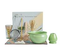 lomonmen Matcha Kit,7 Pièces Matcha Set,Fouet Matcha,Bol Matcha,Cuillere Matcha,Tamis Matcha,Support Fouet Matcha,Coffret Matcha pour Matcha Accessoire
