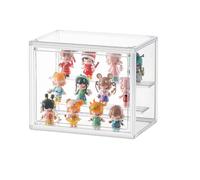 lomonmen Vitrine pour Collection,Boite Plexiglass Transparent,Vitrine en Transparent avec Porte Magnétique pour Figurines Pop,Funko Pop,Mini Figurines,Objets de Collection (Blanc, 27 * 18 * 21)