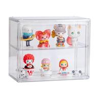 lomonmen Vitrine pour Collection,Boite Plexiglass Transparent,Vitrine Transparente Acrylique pour Figurines Pop,Funko Pop,Mini Figurines,Objets de Collection (Blanc, 27 * 13 * 22)
