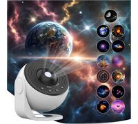Lomoo Projecteur planétarium 13 en 1 HD, projecteur de chambre à coucher, lumière étoilée rotative à 360°, avec bouton réglable et minuterie pour plafond, cadeaux