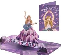 LOMSIOY Carte d'anniversaire Singer - Invitations pop-up 3D - Pour anniversaire - Style pliable - Cadeau d'anniversaire mignon pour les fans de femmes