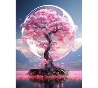 LOMSIOY Kits de peinture diamant arbre pour adultes avec diamant fleur de cerisier, strass ronds en cristal pour décoration murale de la maison 30,5 x 40,6 cm