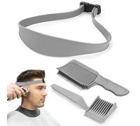 LOMSUXA 3 Pièces Peigne Cheveux Homme, Peigne Coupe Cheveux, Pochoir en Silicone Incurvé, Peigne de Positionnement, Peigne Degrade Homme, Idéal pour les Coupes de Cheveux Soi-même