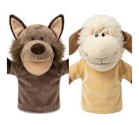 LOMTRATS Marionnettes à main en forme d'animal pour enfants, comprend loup, tigre, lion, singe ainsi de suite, bouches ouvertes mobiles, parfaites pour raconter des histoires, enseigner, préscolaire
