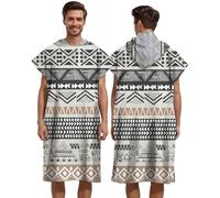 LOMTRATS Poncho de Surf à Séchage Rapide, Serviette à Changer, Robe à Capuche pour Adultes Hommes Femmes, Microfibre Natation Plage Surf Plongée Maison Sources Chaudes Parka de Bain