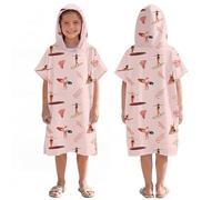 LOMTRATS Poncho de Surf à Séchage Rapide, Serviette à Changer, Robe à Capuche pour Enfants, Microfibre Natation Plage Surf Plongée Maison Sources Chaudes Parka de Bain