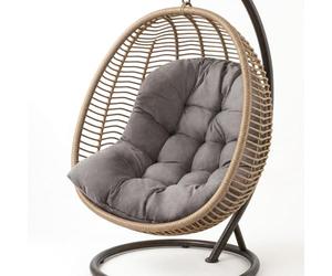 LOMUG Coussin de rechange pour fauteuil suspendu extérieur : coussin d'assise épais en polyester doux 80 x 120 cm coussin moderne simple pour balançoire suspendue chaise de jardin