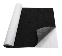 LOMUG Feutrine Adhesive Autocollante Noir, 40cm x 220cm Tissu Adhésif 1mm, Feutre Adhésif Noir, Rouleau de Feutrine Autocollante pour DIY Auto Box Liner, chaises, Meubles, Camping-Car, épaisseur 1mm