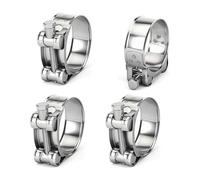 LOMUG Lot de 4 colliers de serrage à boulons articulés en acier inoxydable 40-43 mm - Colliers de serrage réglables - Colliers de serrage universels pour tuyau d'échappement pour piscine, lave-linge