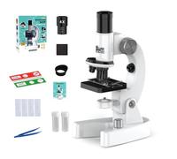 LOMUG Microscope pour enfants, expériences de microscope portable, jouet pour enfants à partir de 8 ans, microscope pour enfants 200 x 4800 loupes de tasse, cadeaux de laboratoire de biologie pour