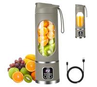 LOMUG Mixeur portable à smoothie Maker To Go, 450 ml, mini blender portable, pour smoothies, glace crush, couvercle anti-fuite et bec verseur, rechargeable pour le sport, les voyages, l'extérieur