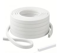 LOMUG Profilé en Silicone Flexible 6M/19,7Ft 12x12mm Profilé LED en Silicone Etanche, Encastré LED pour Panneau Acoustique, Canal Diffuseur Flexible DIY Blanc Pour bandes LED ≤8 mm (Sans Bande LED)