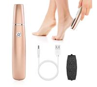 LOMUG Râpe électrique pour callosités - Pour enlever les callosités - Kit de pédicure rechargeable - Lime électrique pour les talons morts, les fissures et les peaux dures - Rose