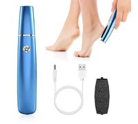 LOMUG Râpe électrique pour callosités - Pour enlever les callosités - Kit de pédicure rechargeable - Lime électrique pour les talons morts, les fissures et les peaux dures - Bleu