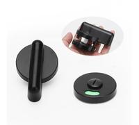 LOMUG Rosace ronde de serrure de WC, bouton rotatif, serrure de porte de salle de bain, serrure de toilette, serrure de confidentialité, verrouillage et levier pour l'affichage de la vie privée