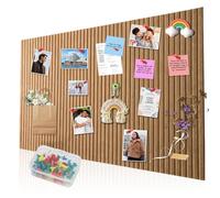 LOMUG Tableau d'affichage autocollant de 60 x 40 cm - 0,9 cm d'épaisseur - Pliable - Avec ruban adhésif - En feutre - Jaune