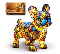 LOMUG Veilleuse décorative pour chien - Lampe LED - Lampe pour chien en résine - Lampe décorative pour animaux de compagnie - Lampe de nuit pour les fans de chiens - Décoration d'intérieur - Classe