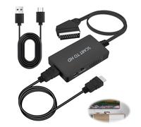 Lomuna Adaptateur Péritel vers HDMI Convertisseur Vidéo Audio 720P 1080P HD | pour TV Moniteur Projecteur Compatible avec PS2 Xbox VHS VCR Lecteur DVD Câble Péritel Inclus