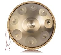 LOMUTY Handpan 432 HZ Débutant, Drum Instrument 9 Tons 19 Pouces, Hand Pan D Mineur, Tambour à Main avec Sac de Batterie et Support-Handpan pour la Guérison par le Son, la Méditation, le Yoga, Or