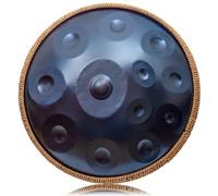 LOMUTY Handpan D Mineur Kurde 432HZ 22 Pouces 12 Tons, Acier Drum Instrument de Musique, Tambour Avec Sac, Handpan Stand, Tambourin Pour La Guérison Sonore, La Méditation Ou Le Yoga, Bleu