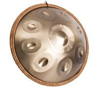 LOMUTY Handpan Débutan, Drum Instrument 9 Tons 18 Pouces, Hand Pan G Majeur, Tambour à Main avec Sac de Batterie et Support-Handpan pour la Guérison par le Son, la Méditation, le Yoga, Or