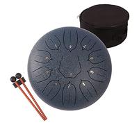Lomuty Tambour de Langue en Acier, 12 Pouces 30cm,11 Notes C Majeur, Instrument de Percussion, Tambour à Main avec Sac, Livre de Musique, Maillets et Médiators (Bleu foncé)