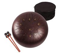 Lomuty Tambour de Langue en Acier, 12 Pouces 30cm,11 Notes C Majeur, Instrument de Percussion, Tambour à Main avec Sac, Livre de Musique, Maillets et Médiators (Violet foncé)