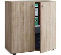 Lona Armoire universelle de bureau, commode de bureau, armoire basse, 2 portes, imitation chêne Sonoma.