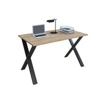 Lona Bureau 110x50 cm, pieds en X, imitation chêne Sonoma/noir.