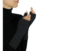 Lona Scott Mitaines en cachemire pour femme, gris anthracite, taille unique